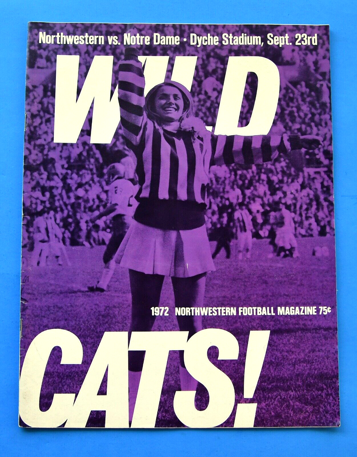 1972 Northwestern Wildcats vs Notre Dame Fighting Irish Football Program