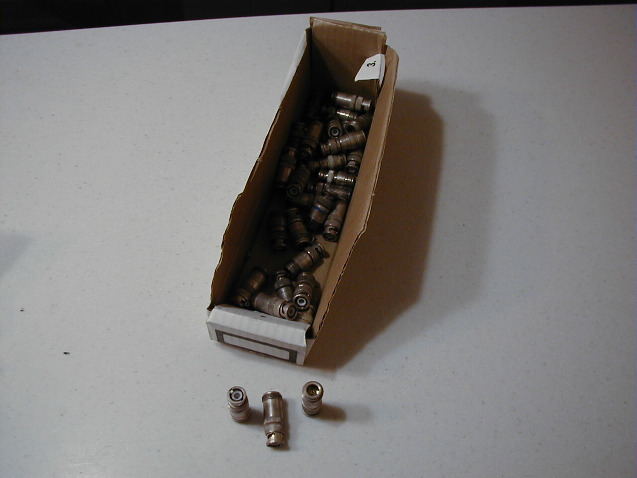 N(F) - BNC(M) RF Connector Adapter Used, good condition, standard lab stuff 3 pc