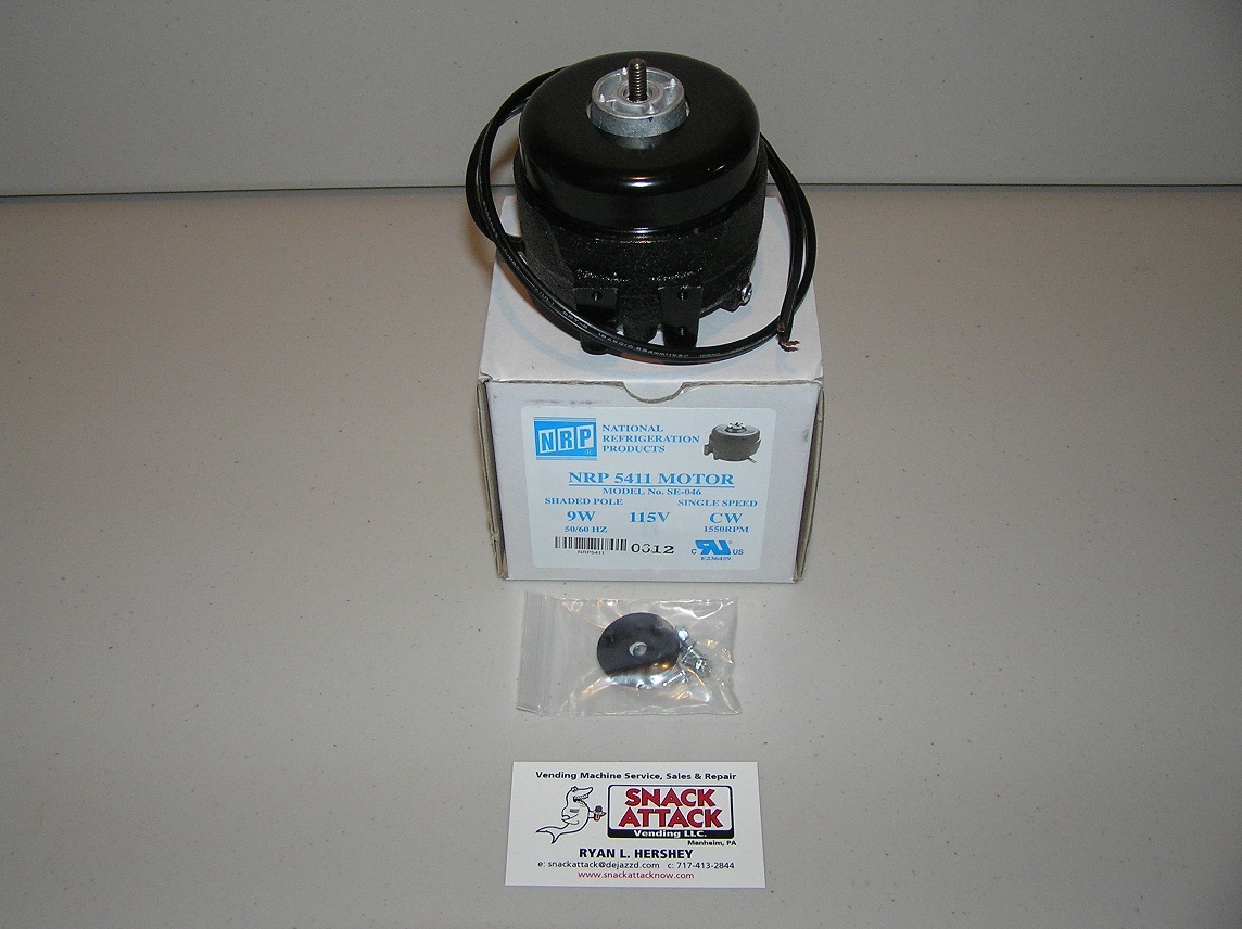 DIXIE NARCO 2145, 3561, 5591 BEV MAX 9 WATT CONDENSER  FAN MOTOR / Free Ship!
