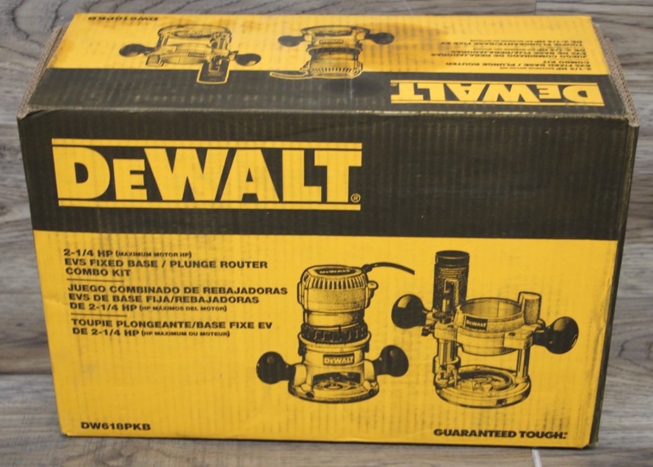 DEWALT Fixed Base Router/Plunge Router 12-Amp 2-1/4 HP 24000 RPM DW618PKB
