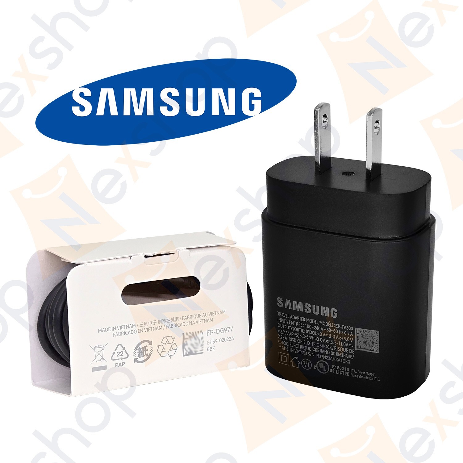 Original Samsung Galaxy S25 S24 S23 25W Super Fast Power Adapter & USB-C Cable