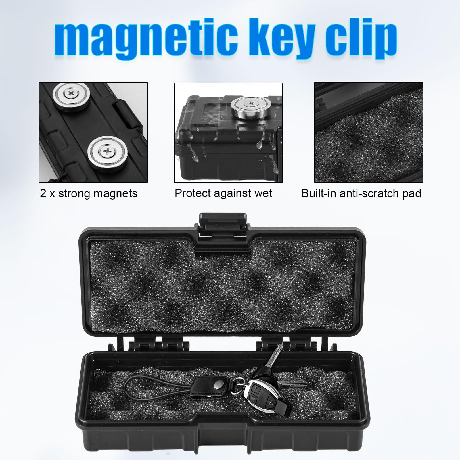 Magnetic Hidden Stash Box under Car Secret Compartment Security Safe Container