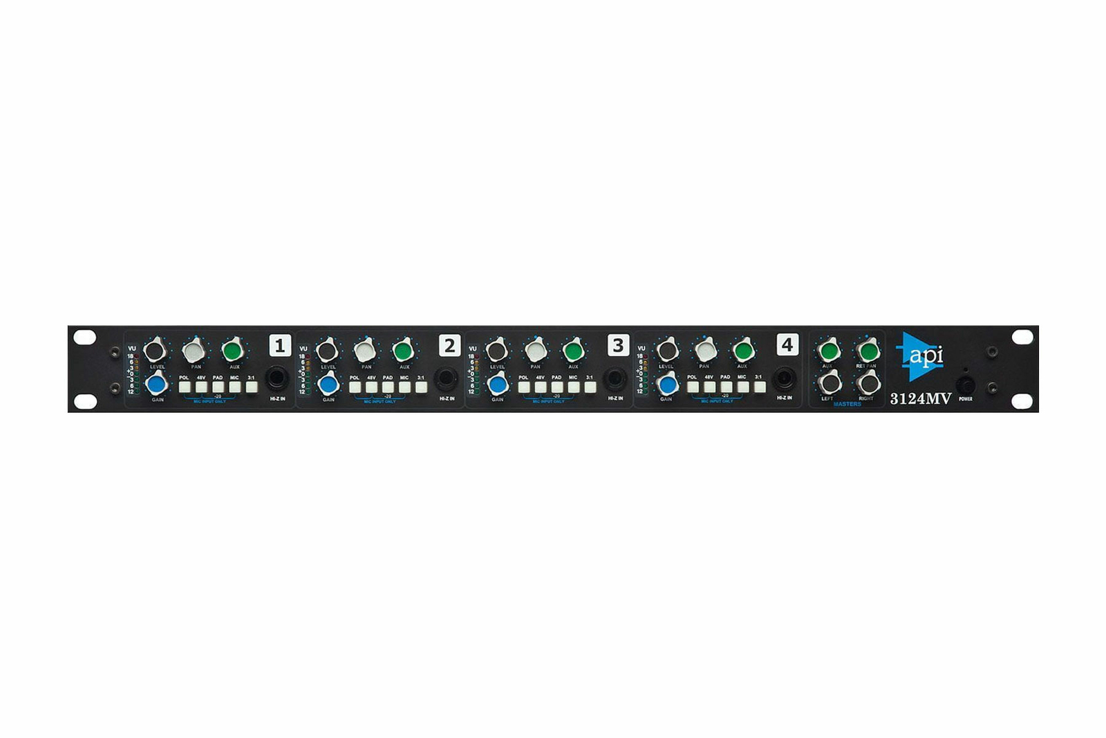API Audio 3124MV | 4-Channel Microphone Preamp