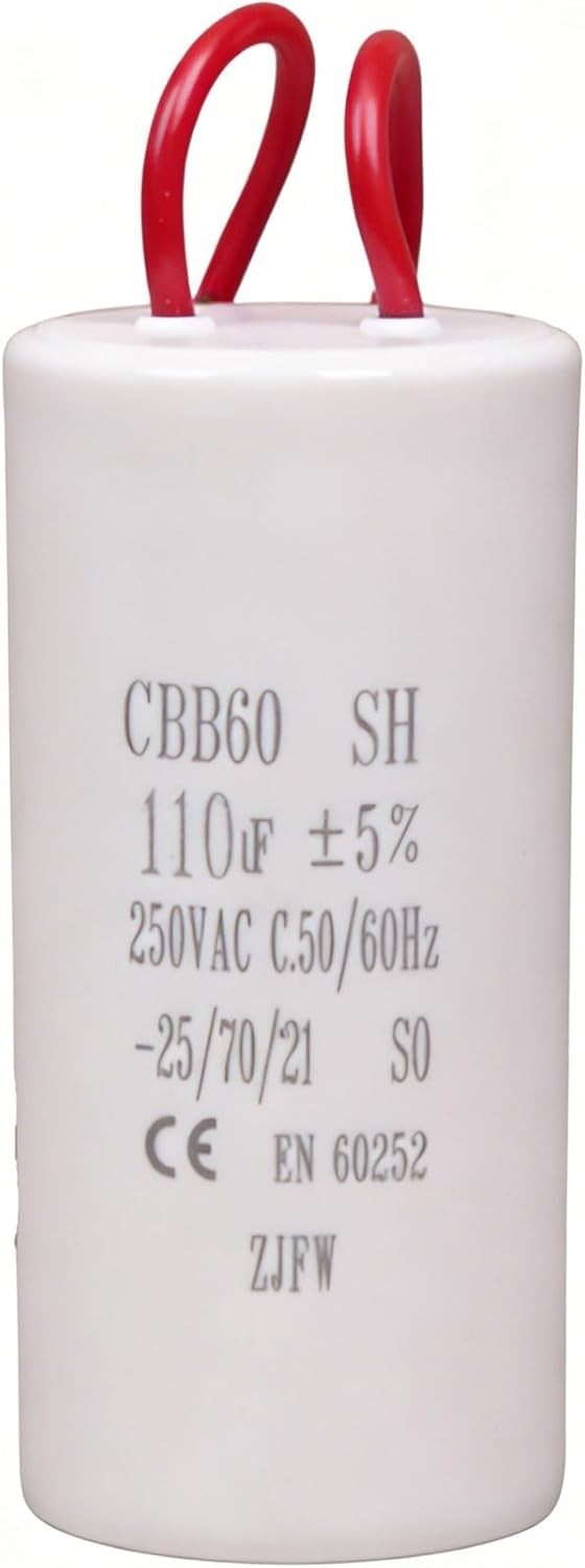CBB60 SH Capacitor 100μF 250VAC, 50/60 Hz, 2-Wire Motor Run