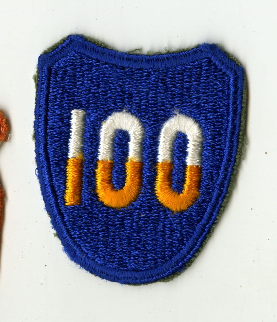100th Infantry Division White Back Patch WWII Vintage Europe France Germany