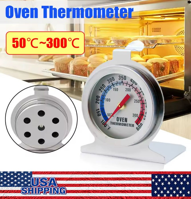 Oven Thermometer Stainless Steel Classic Stand Up Food Meat Temperature Gauge5-1