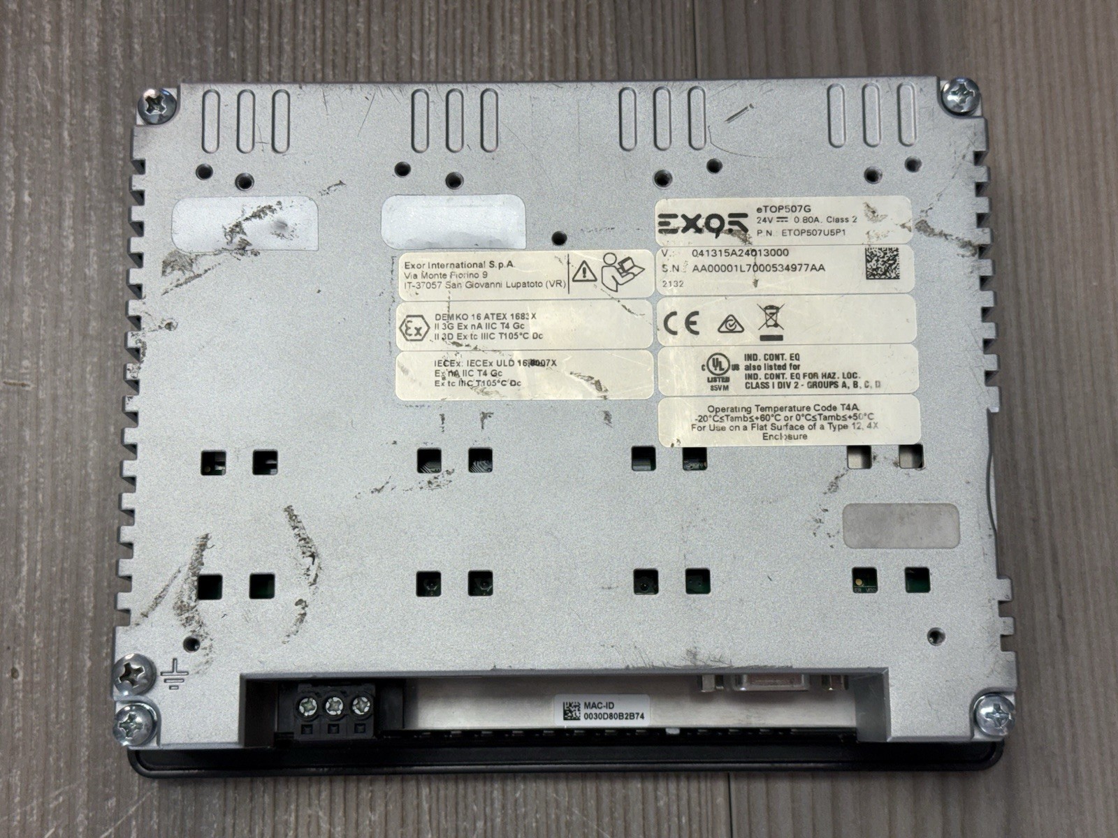 DEFECTIVE Exor eTOP507G Touch Panel G3D