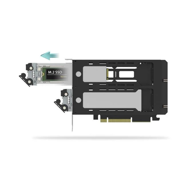 Brand Mobile Rack Enclosure for 2 Bay M.2 NVMe SSD to PCIe 5.0 x8 #MB842M5P-B