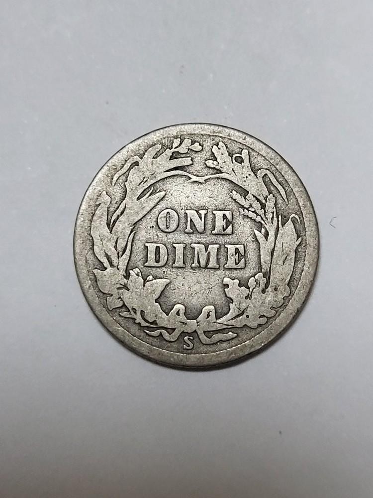 1912 S Barber Dime
