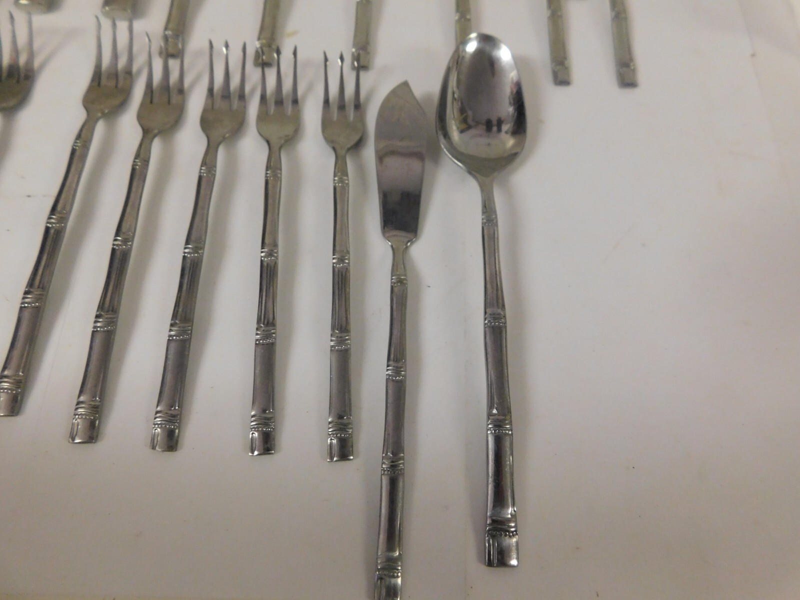 Hanford Forge Tiki Bamboo Pattern Stainless Steel Flatware