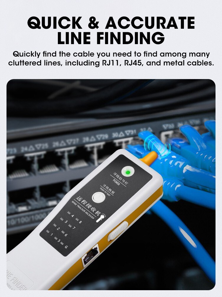 ZoeRax Underground Wire Tracker Locator Cable Tester with Earphone