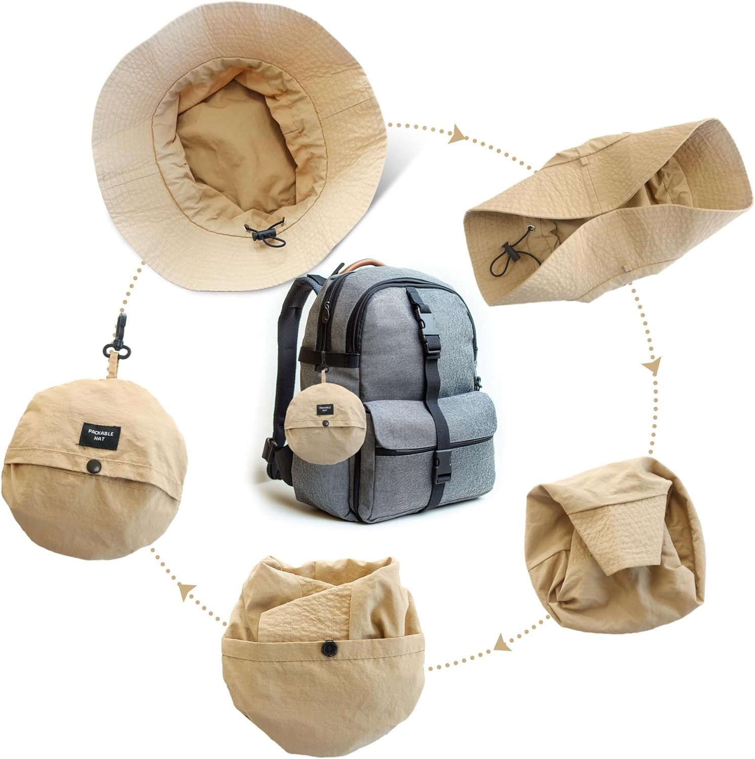 Waterproof Quick Dry Bucket Hats for Woman Men Packable Foldable Rain Sun Hat Li