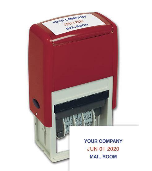 Self-Inking Plastic Dater Stamper - Two Color / Deluxe Item #: D141
