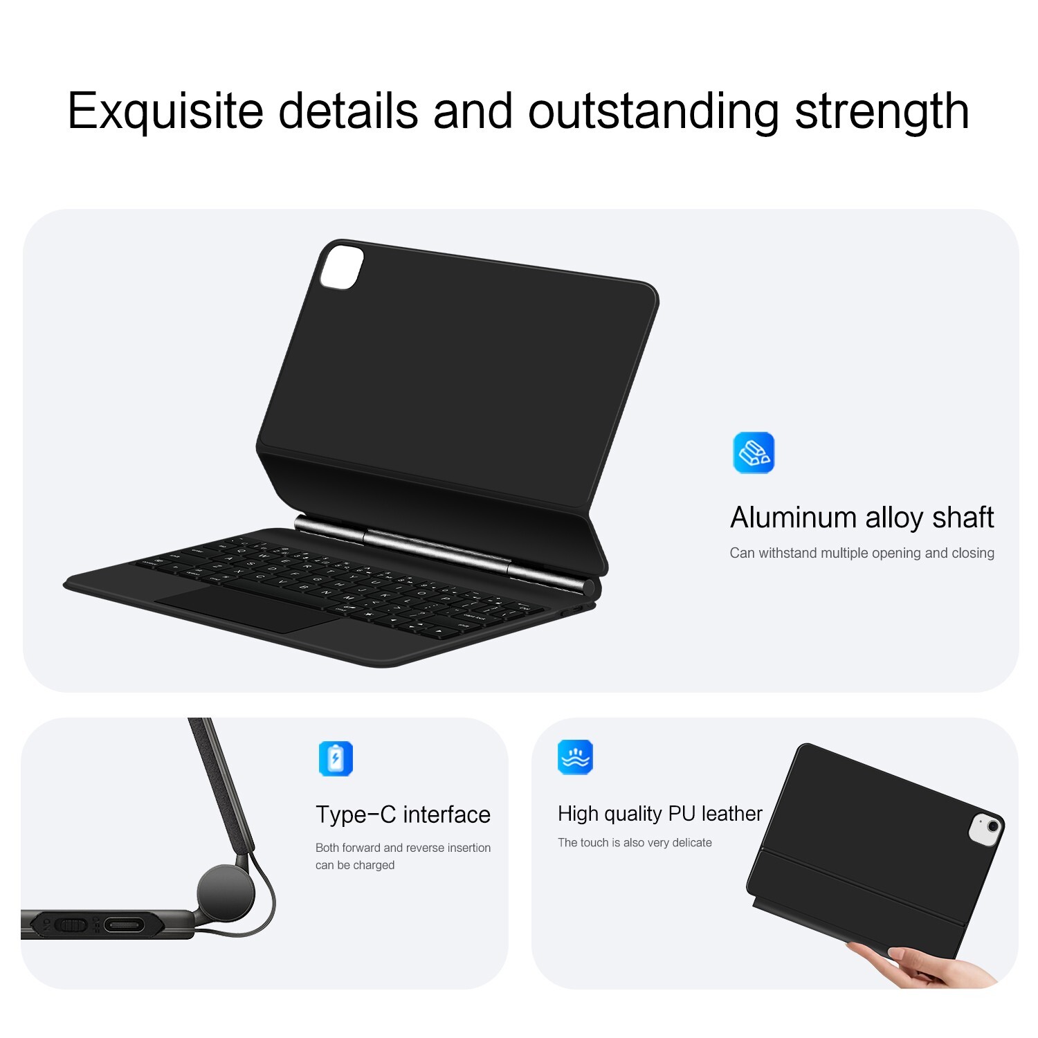 Magic Keyboard For iPad Air (M4) 11-inch Tablet With Stand Case