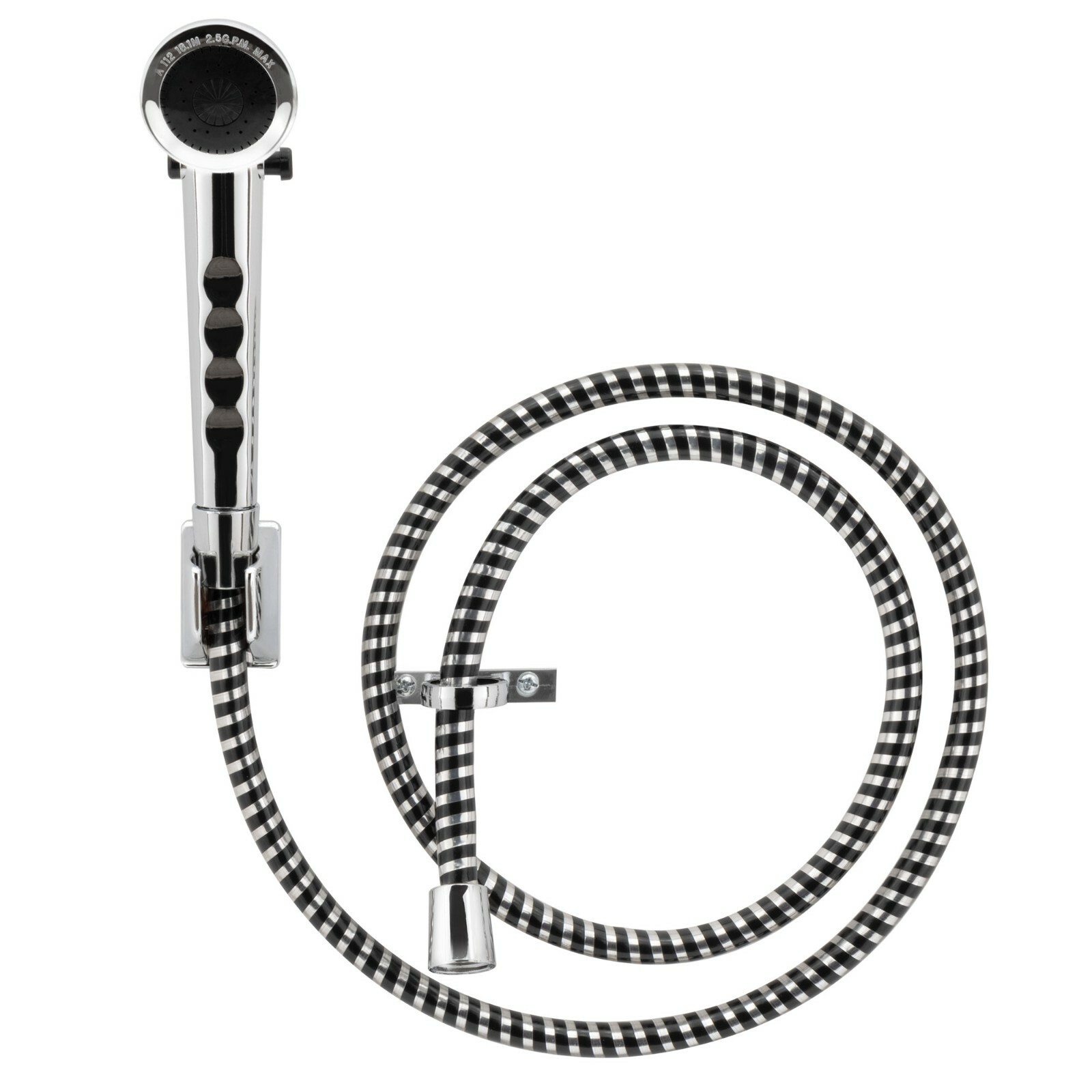 RV Handheld Shower Head with 5-Foot Hose Chrome Finish with Shut Off
