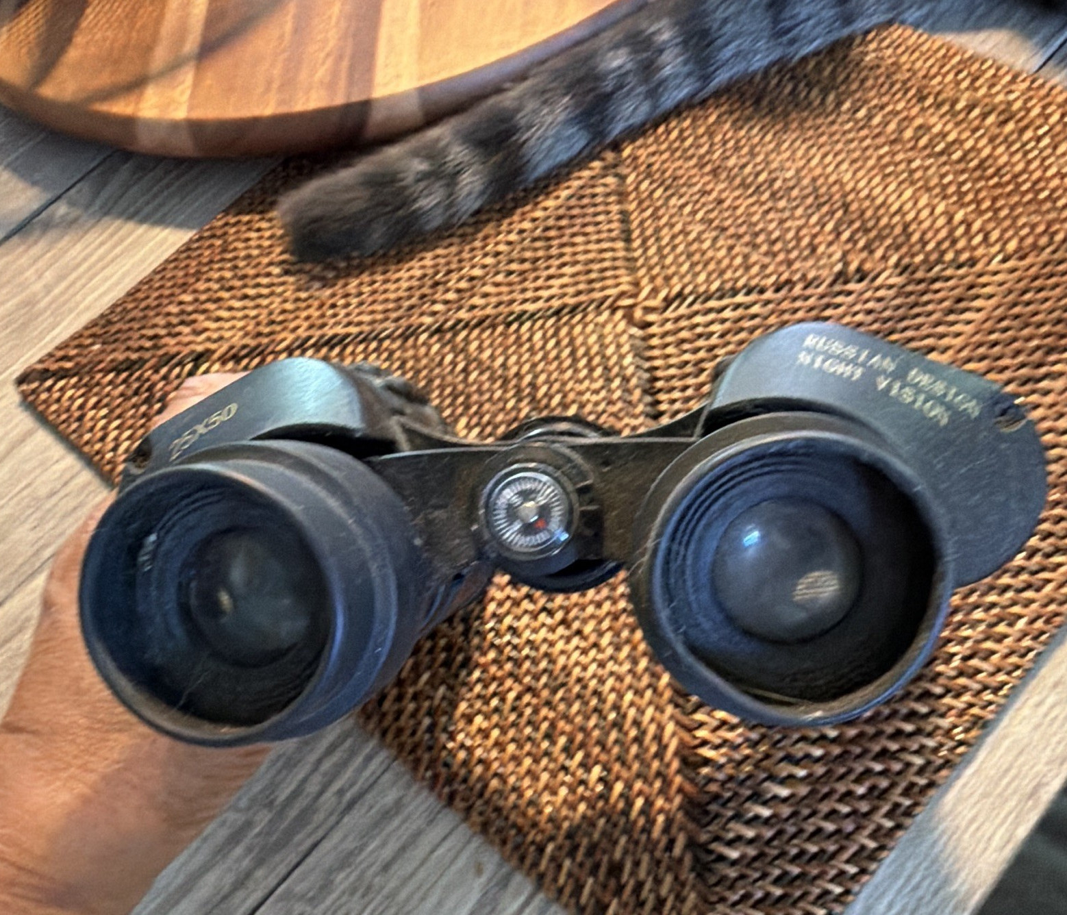 Russian Design Night Vision 25x50 Porro Prism Binoculars, Coated, Compass