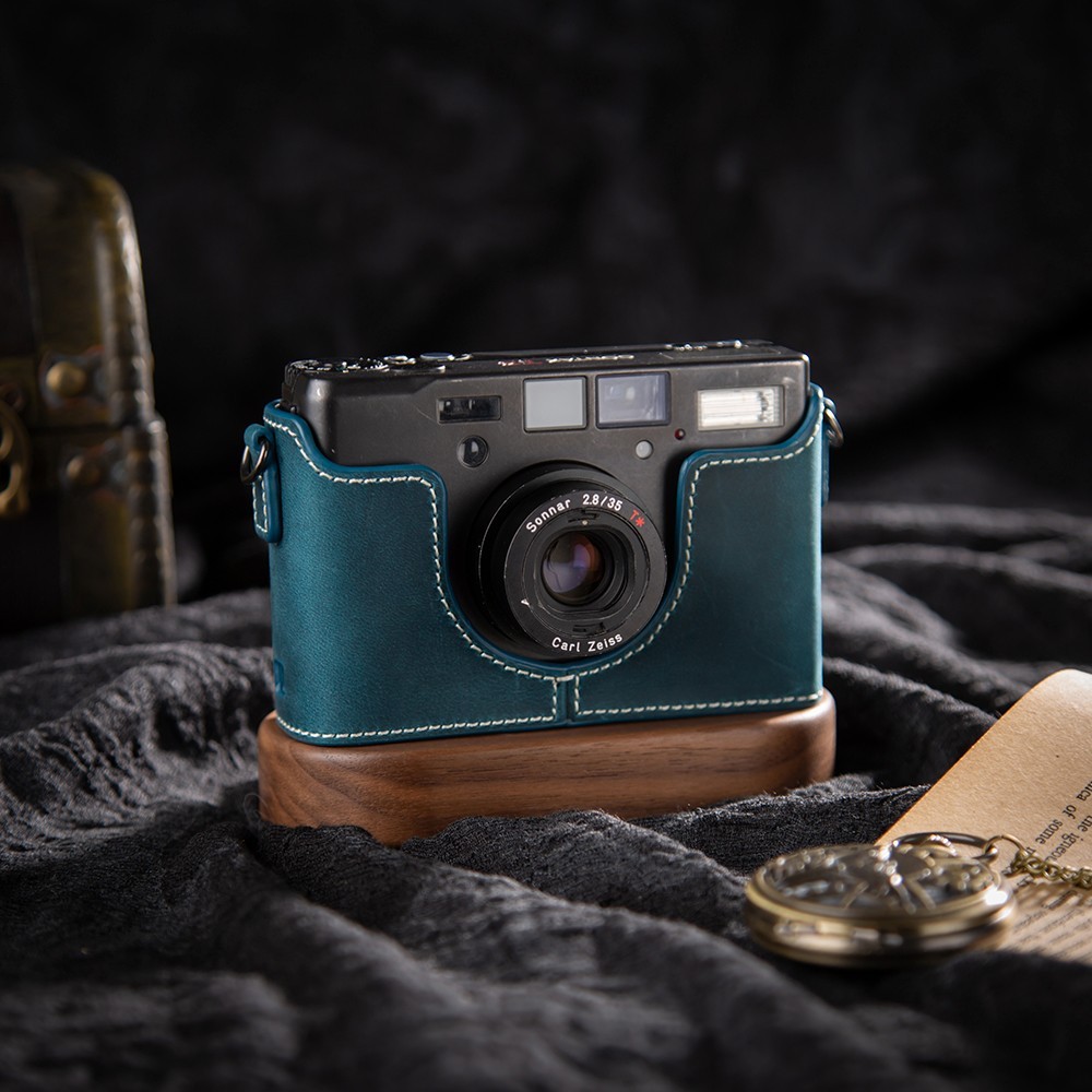 For Contax T3 Camera Collocation Genuine Leather Half Camera Case Bag Cover