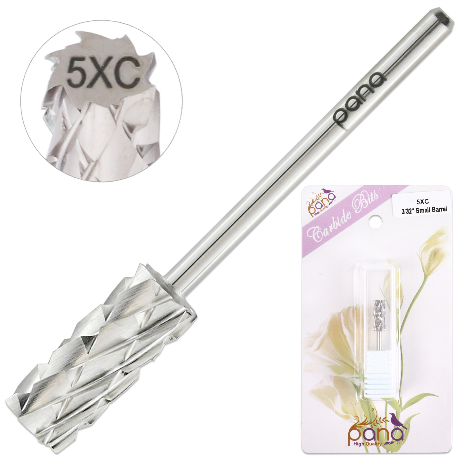 Professional Silver Small Barrel Nail Carbide Drill Bit 5X Coarse Grit