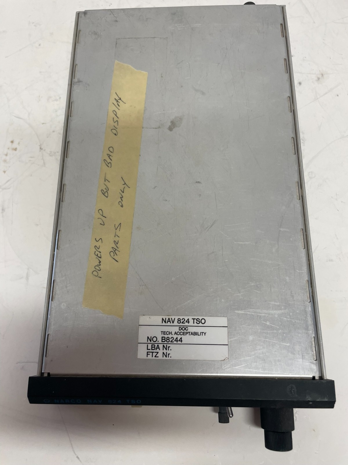 Narco NAV 824 TSO - Bad Display - Otherwise Working When Removed