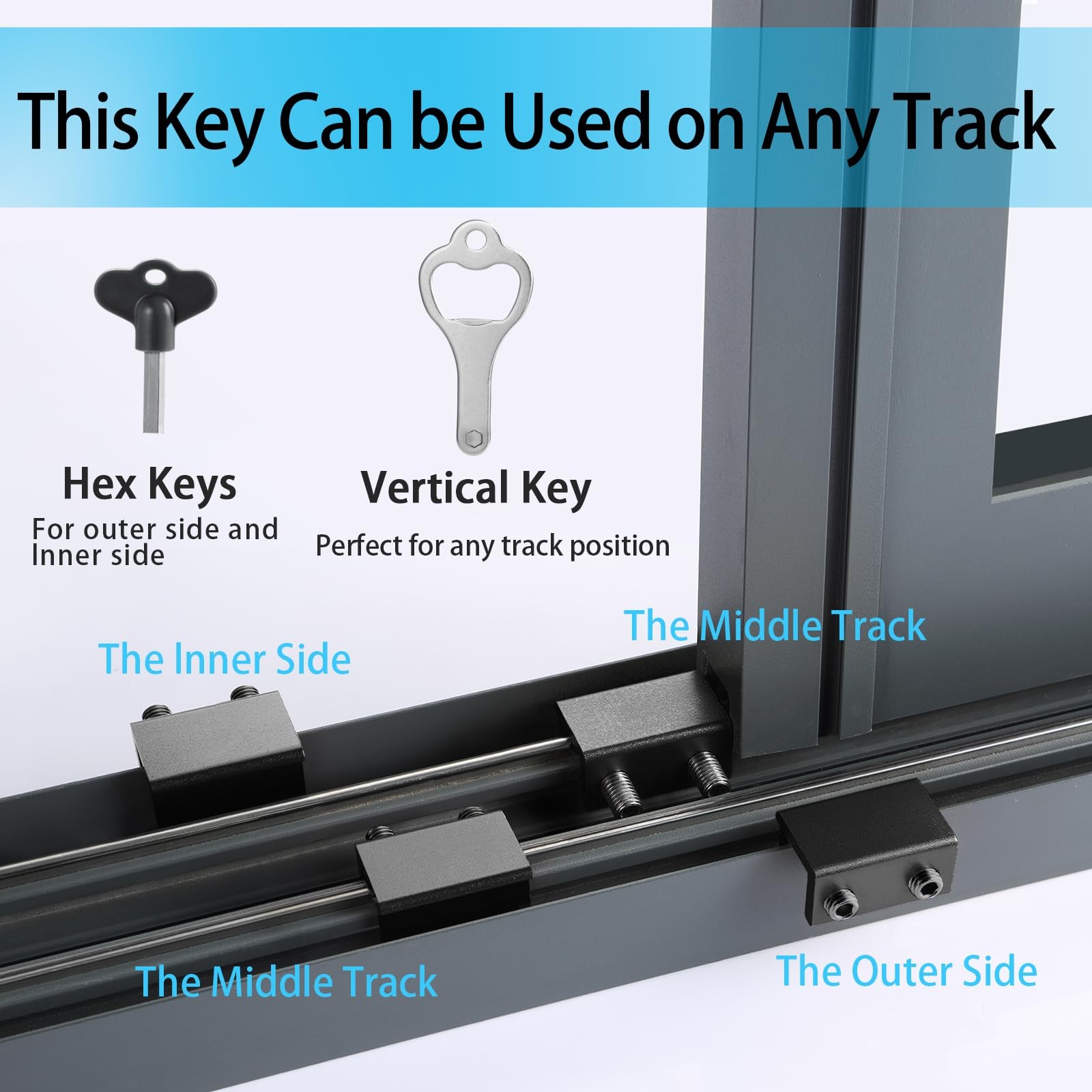 ZRFCXE Window Locks,4 Pack Sliding Locks with Key for 4 Pack, Black