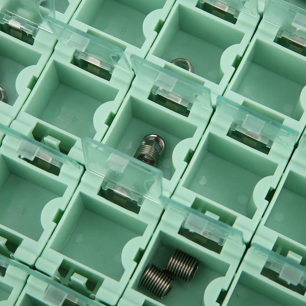 50Pcs Green SMT SMD Container Box Electronic Components Mini Storage Case⊹
