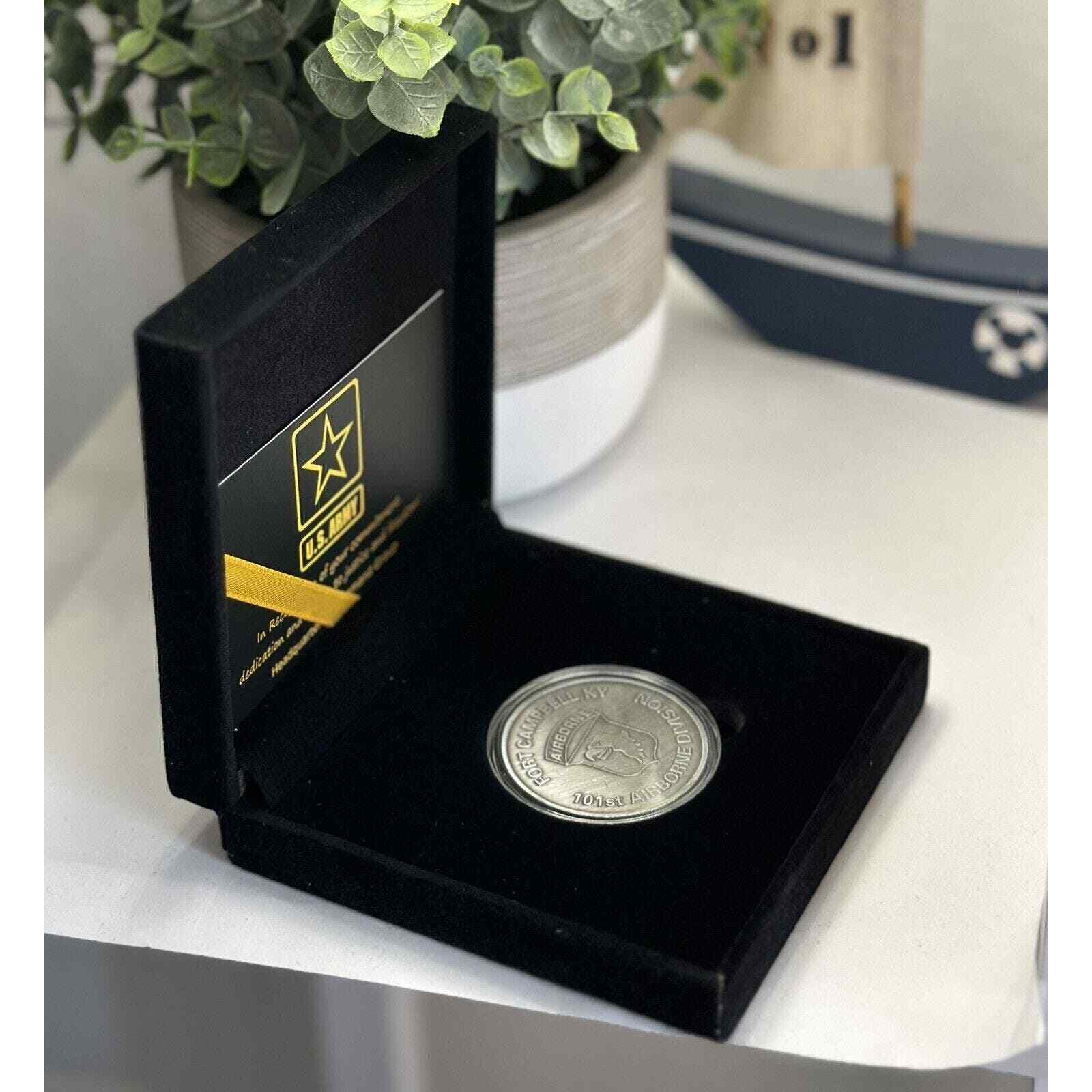 US ARMY SERGEANT E-5 Challenge Coin With Special Army Velvet Case