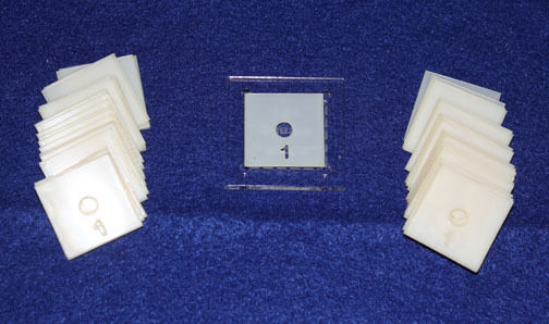 Mylar 1"- Square 51 Piece Set - Quilting / Sewing Templates -