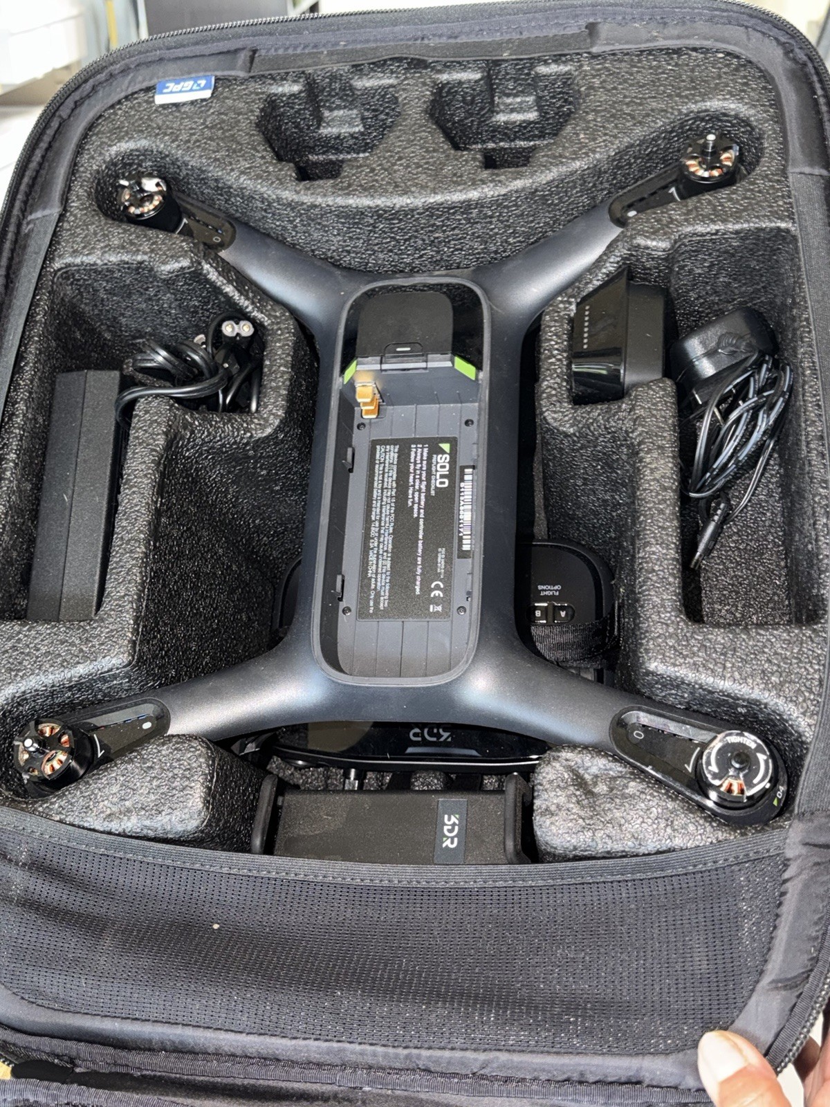 3DR Solo -Quad Drone- W/ Gimbal - 1 Battery  /Backpack Case, Low Hours