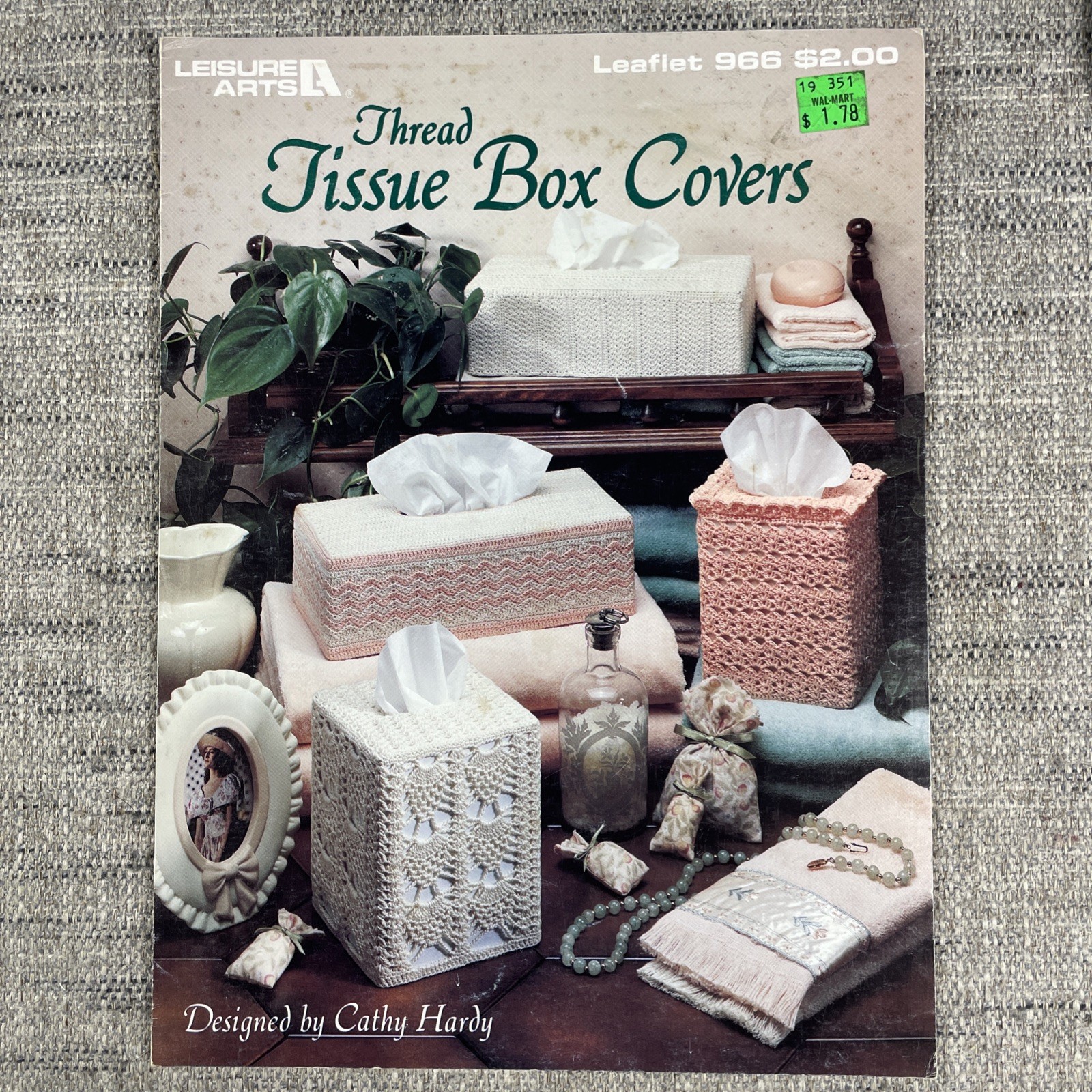 Thread Tissue Box Covers Crochet Leaflet by Leisure Arts #966 by Cathy Hardy