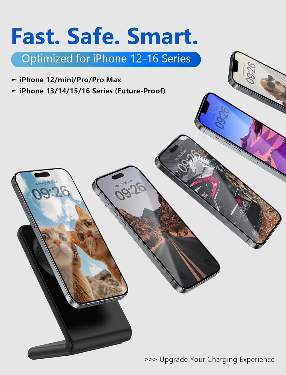 Mag.Safe Charger - Iphone Charger Stand, Fast Magnetic Wireless Charger for Iph