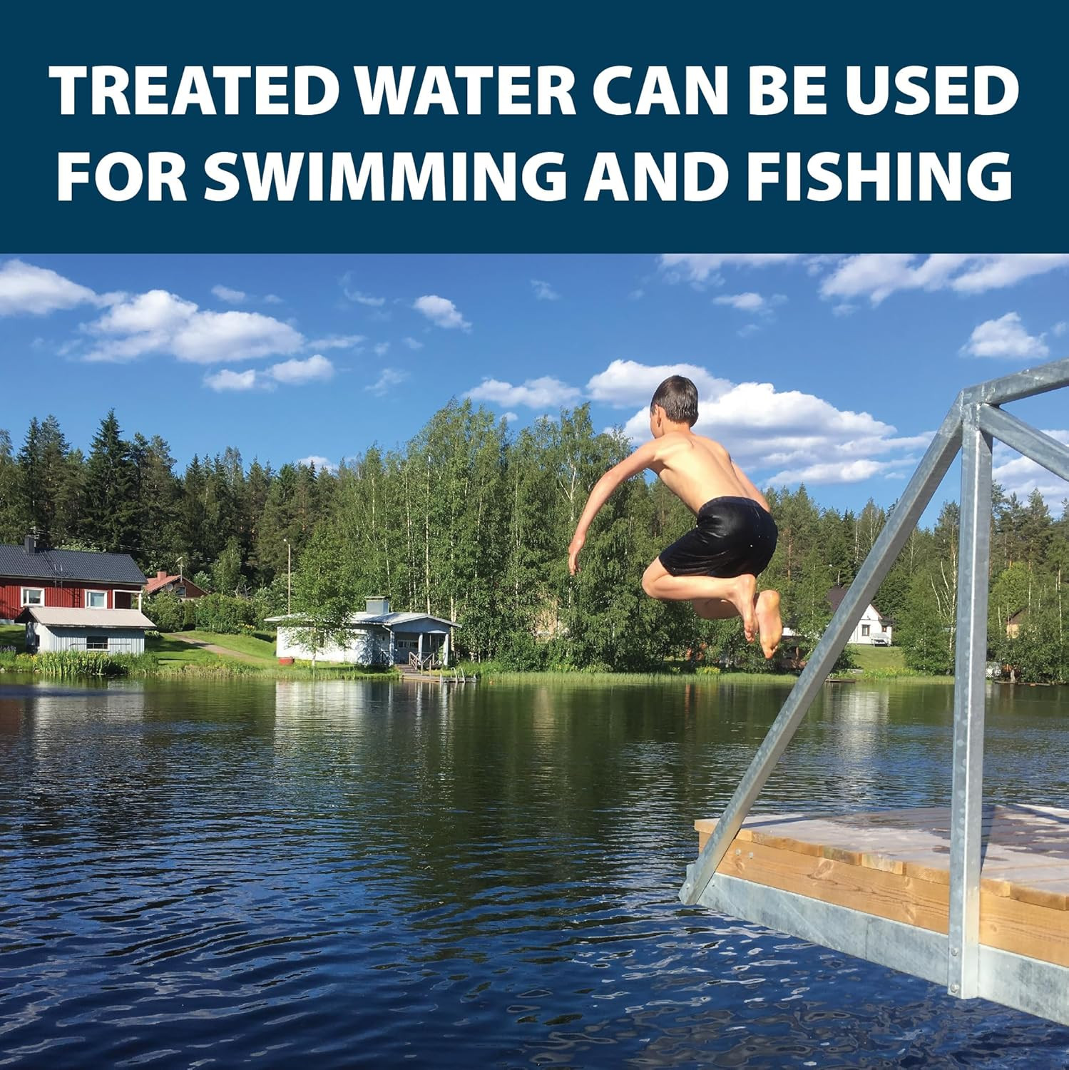 Airmax Nature'S Blue Pond Dye 4X Concentrate for Outdoor Ponds & Lakes, Natural