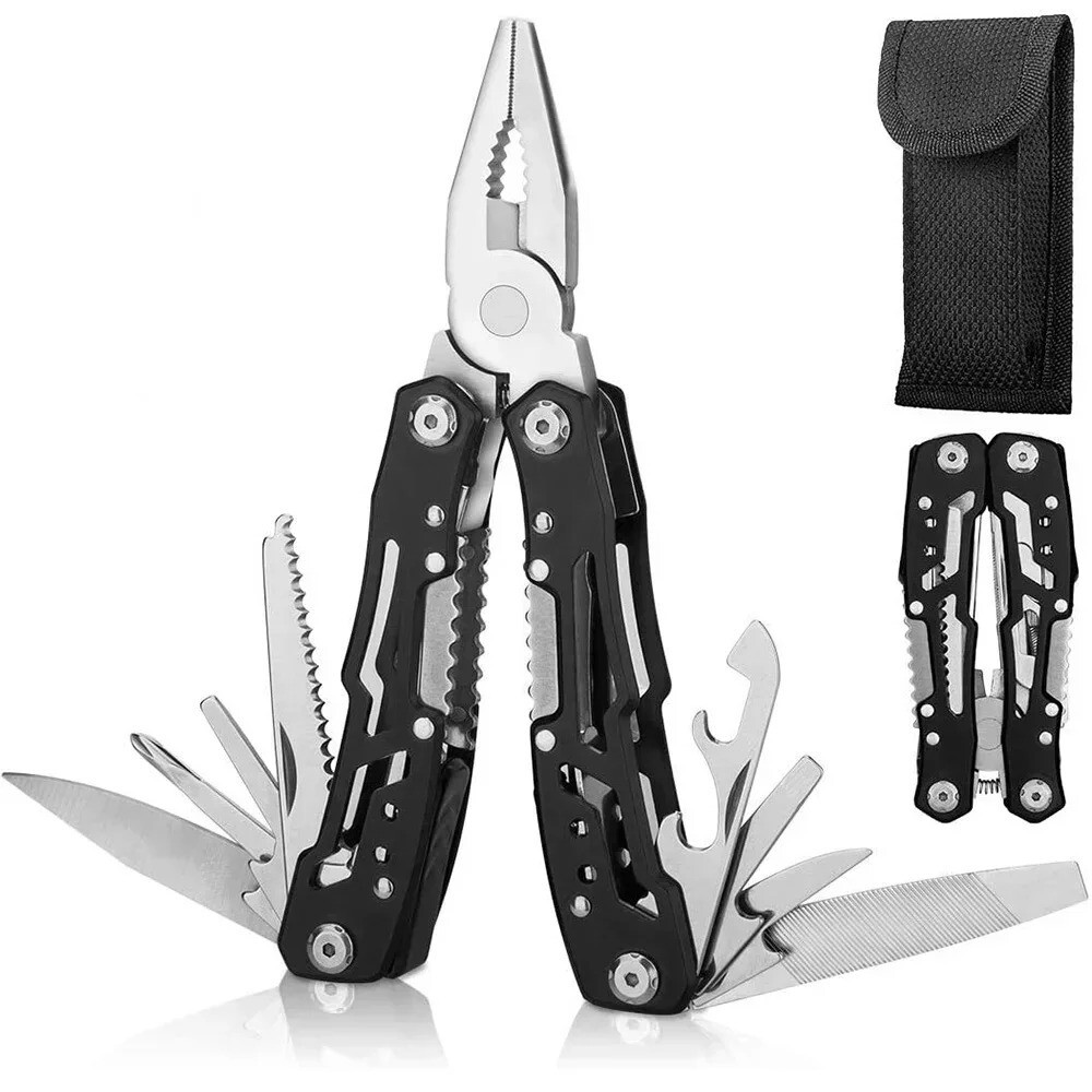 Keychain Pocket Multitool Pliers Knife Screwdriver Tool Camping Mini Compact EDC