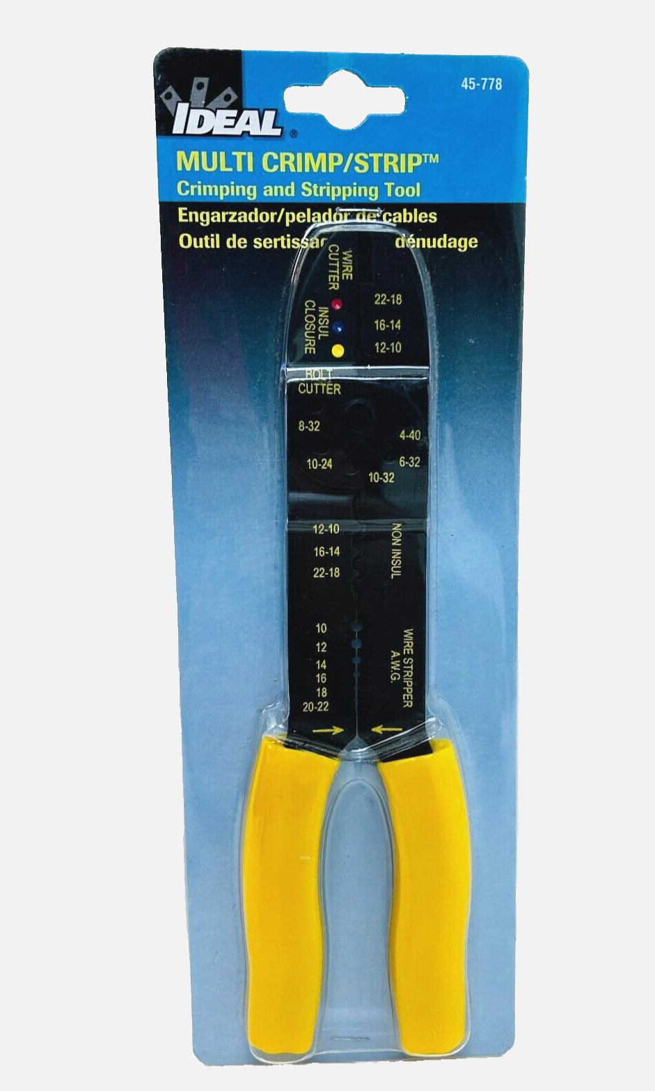 Ideal Electrical Crimp, Strip & Wire Cutting Multi Tool 45-788 Factory Sealed