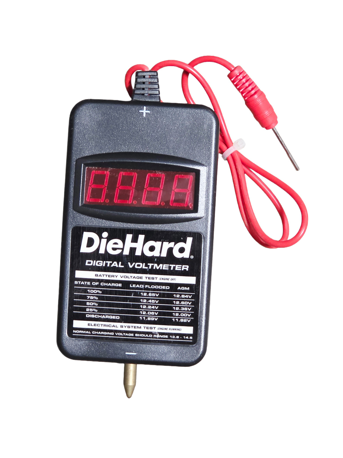 diehard digital voltmeter tester 6/12v