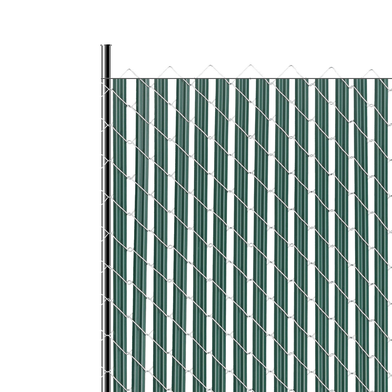 Privacy Slats W/ Bottom Lock Single-Wall Vertical Slats Chain-Link Enclosure