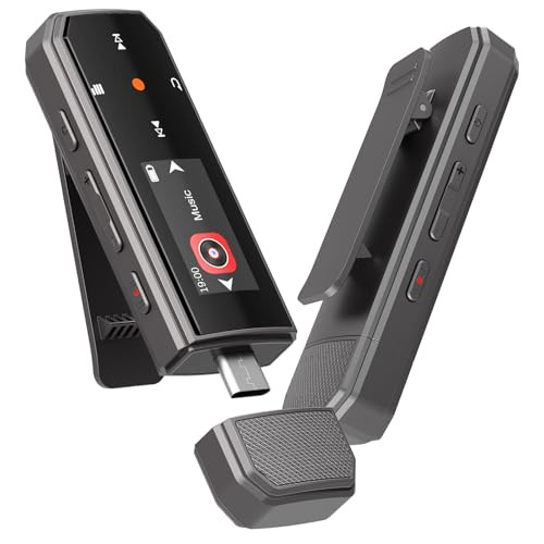 64GB Type-C USB MP3 Player with Bluetooth 5.3, Clip Portable Music Player