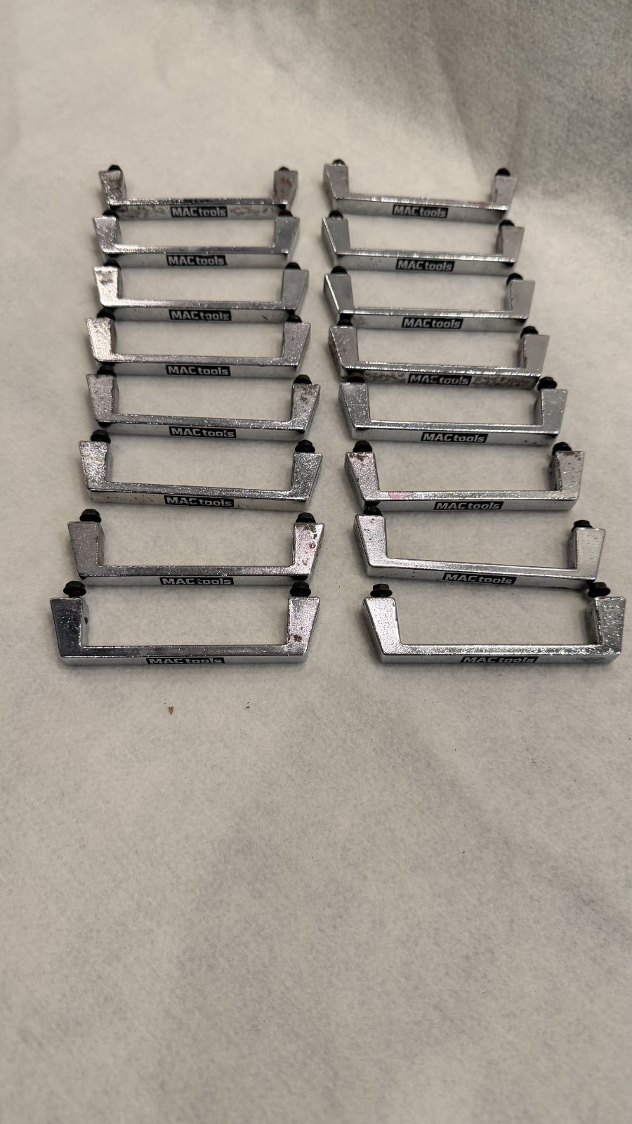 MAC Tools Vintage Drawer Pulls (16) –Toolbox Handles – Metal Shop Hardware – USA