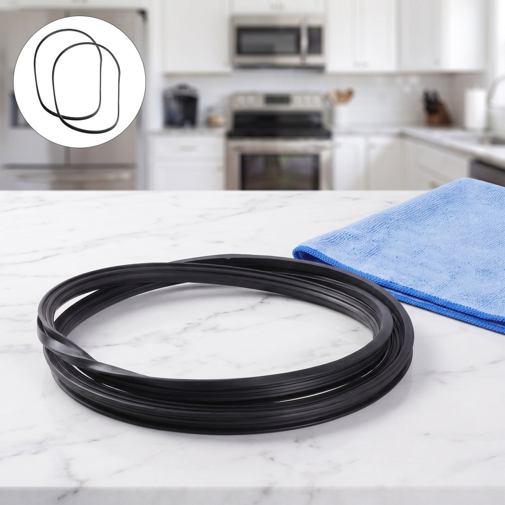2pcs Bar Stool Base Protector Ring, Non-Slip Black Chassis Pad, 38.5cm/15"