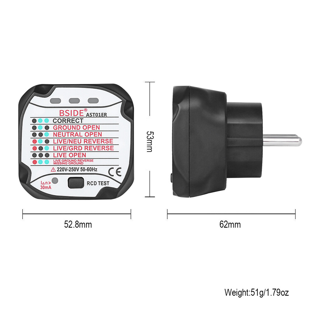 M153 Household Electrical Safety Check Socket Tester AST01