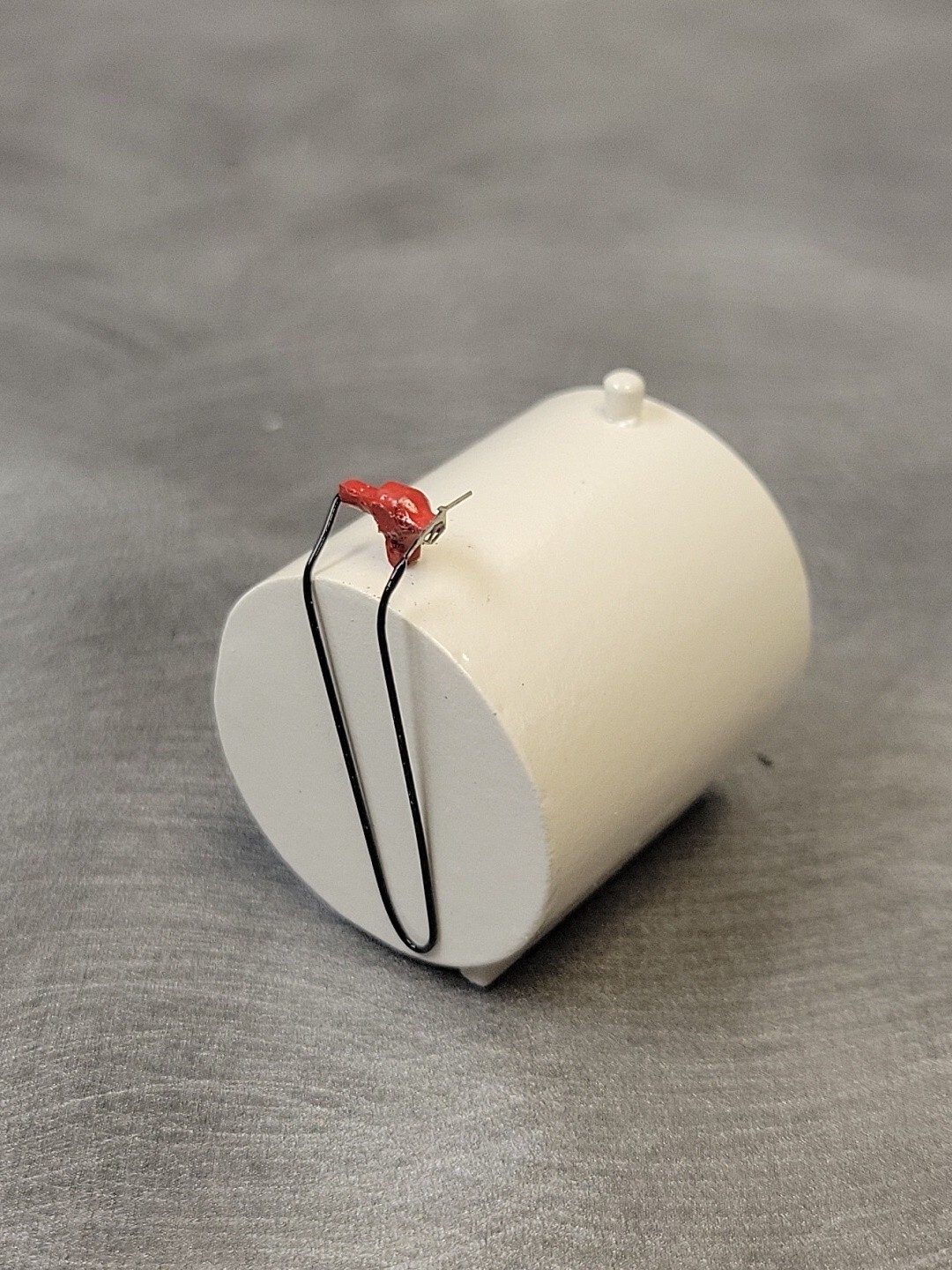 1/64 Custom scratch built Farm 1,200 gallon white fuel Barrel
