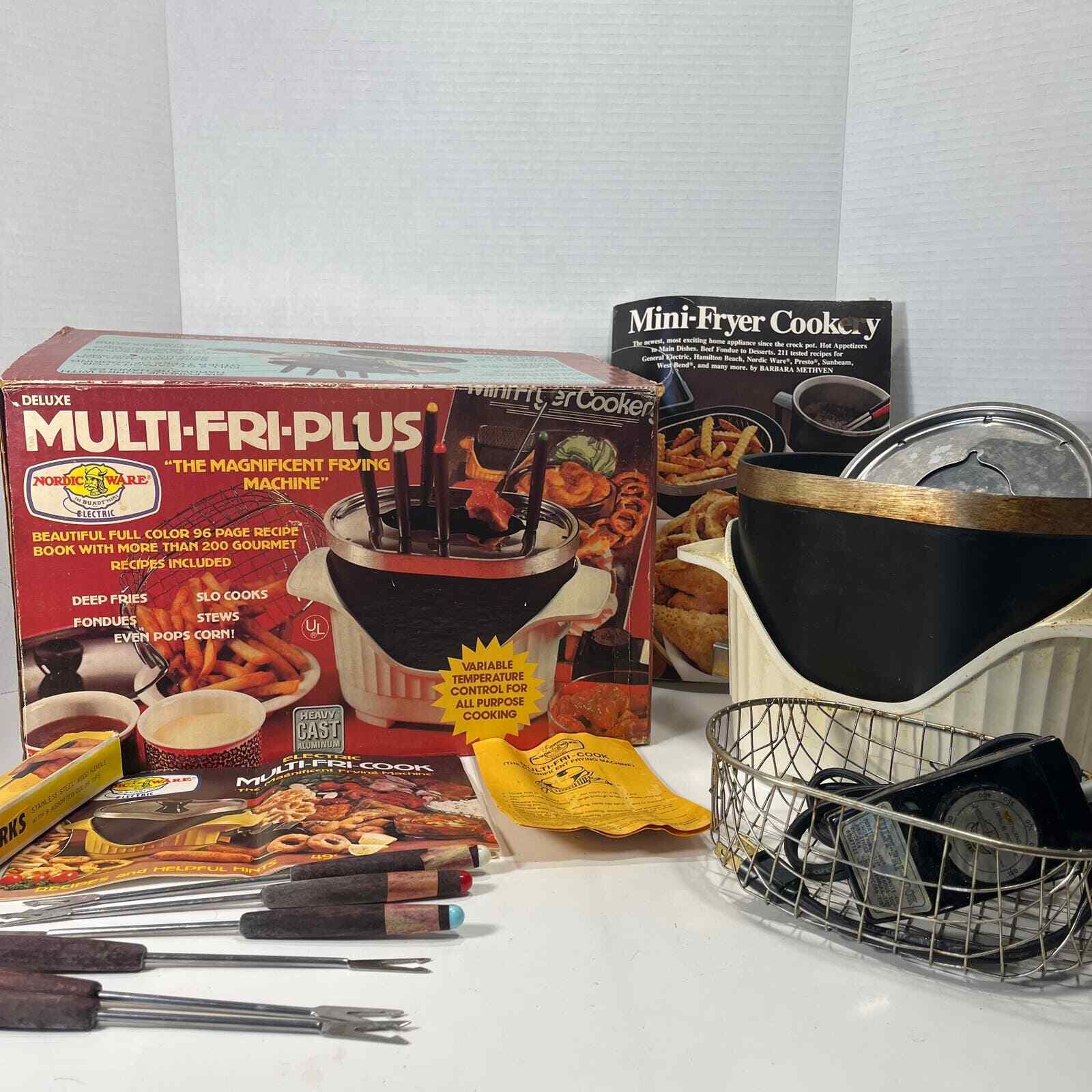 Vintage Nordic Ware Electric Multi-Fri-Plus Deep Fries Fondues Original Box