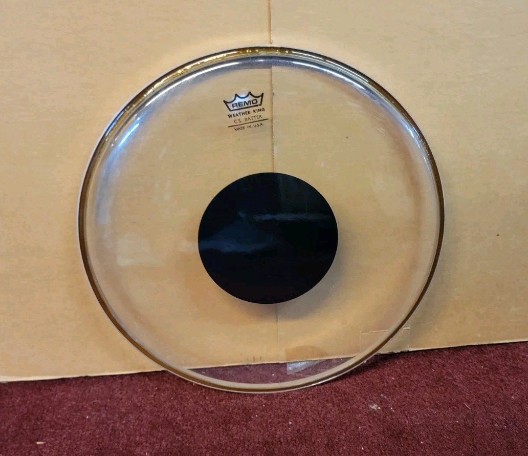 Remo Weather King C.S. Batter Drum Head 12 Inches Clear BLACK DOT New Old Stock