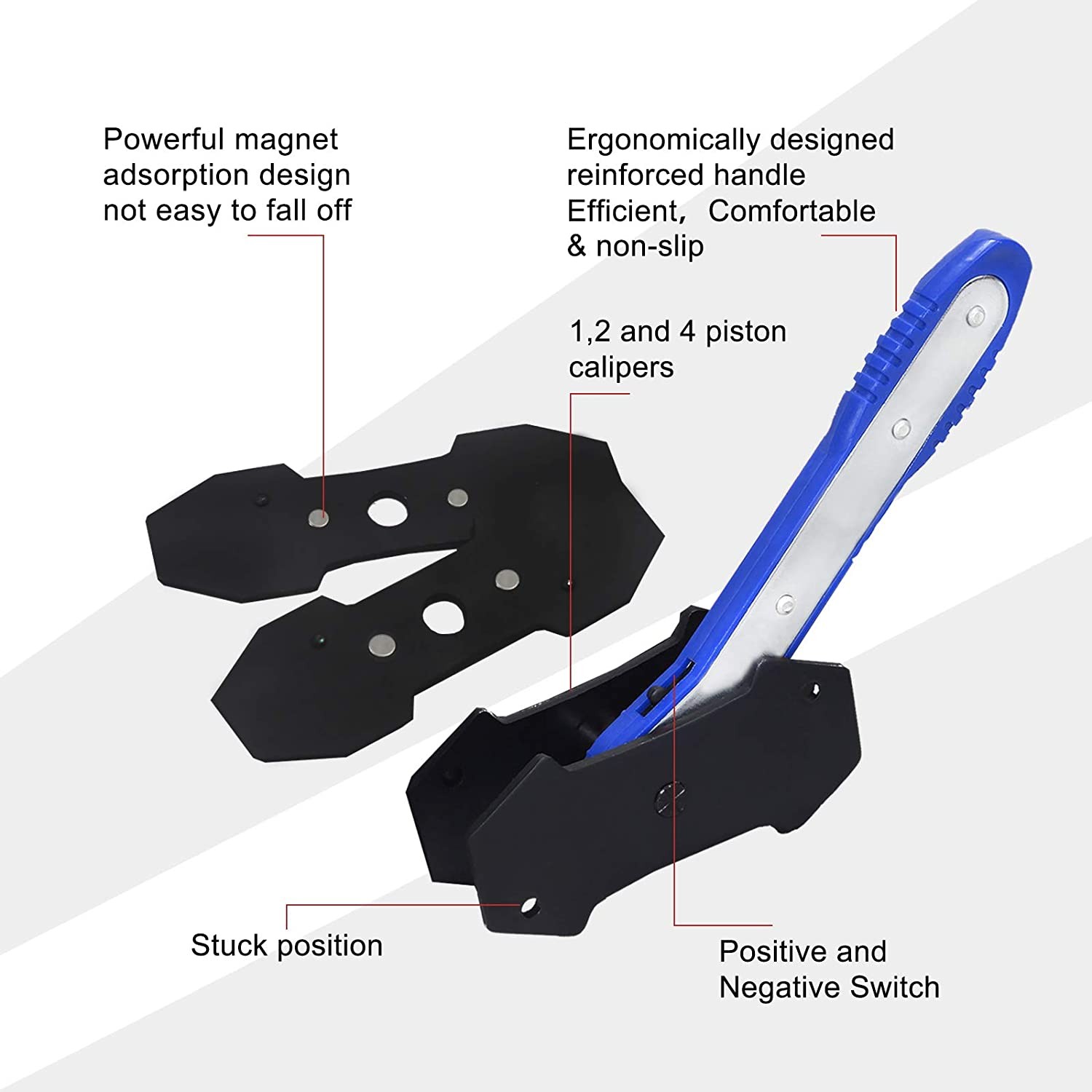 Brake Caliper Compression Tool, 360° Adjustable Ratcheting Piston Compressor USA