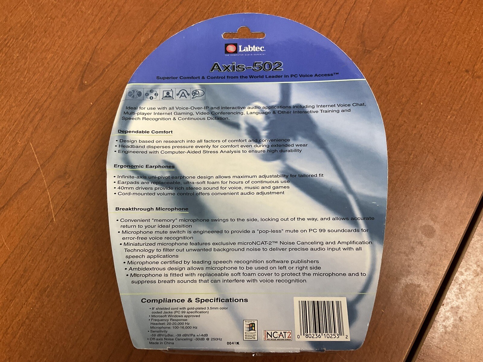 Labtec - Axis-502 Headset with Boom Microphone