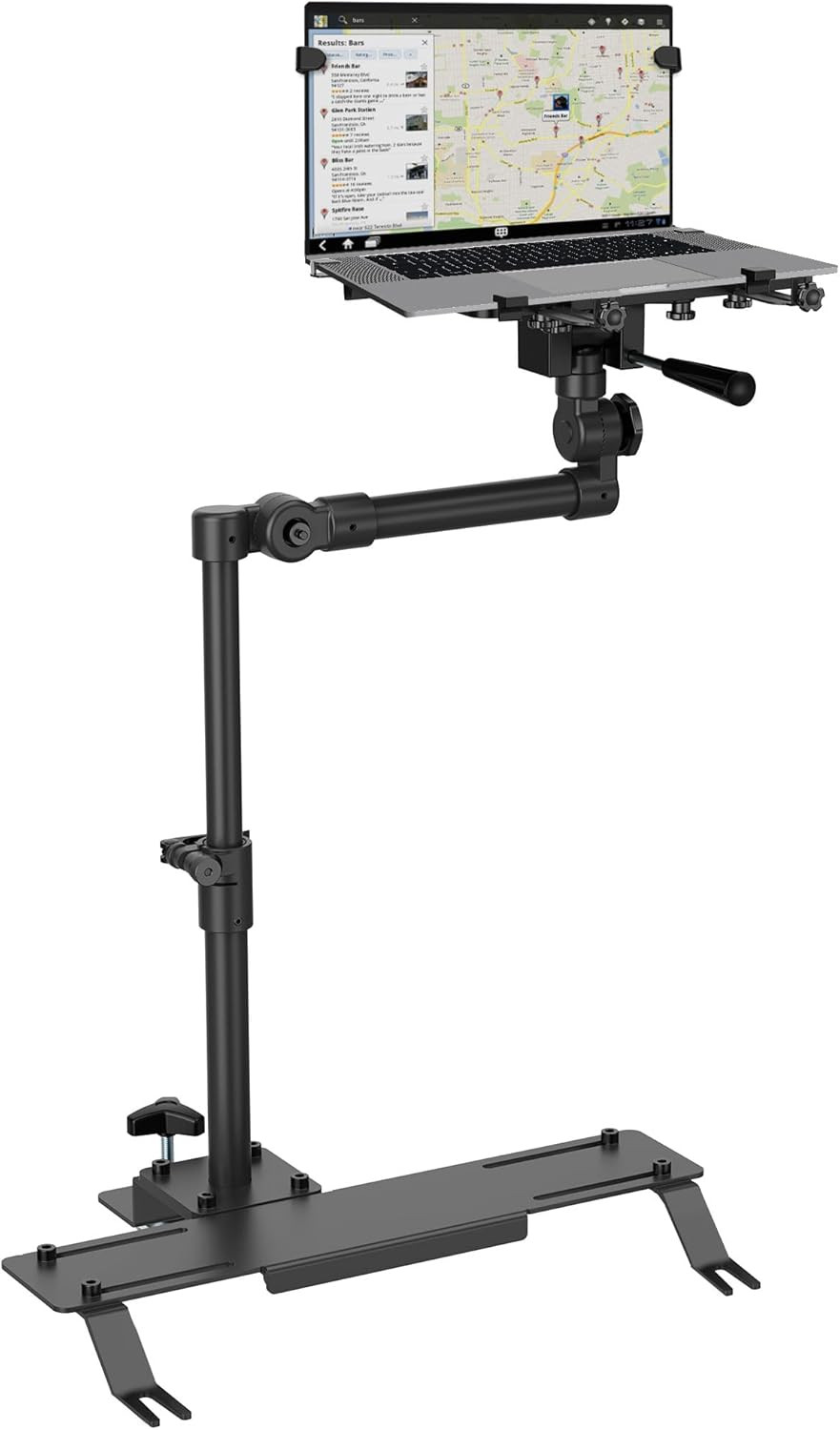 Universal Vehicle Laptop Mount for Cars, Trucks & Vans – No-Drill Installation,
