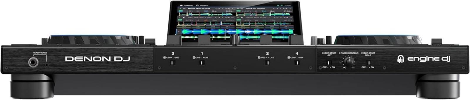 4-Deck Prime 4+ DJ Controller with Wi-Fi Streaming & Dynamic Drop Sampler Mixer