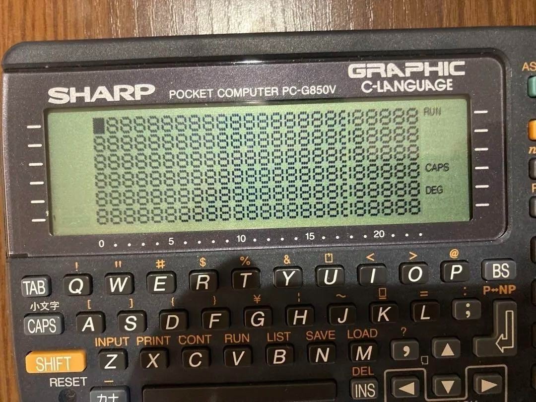 Sharp PC-G850 C Language Pocket Computer PokeCon Tested Working Japan Vintage