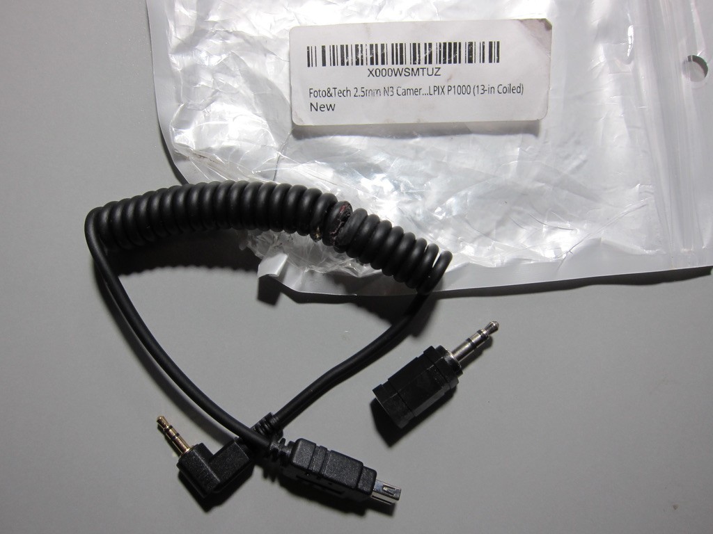 2.5mm 3.5mm Shutter Release Cable for Nikon DSLR camera