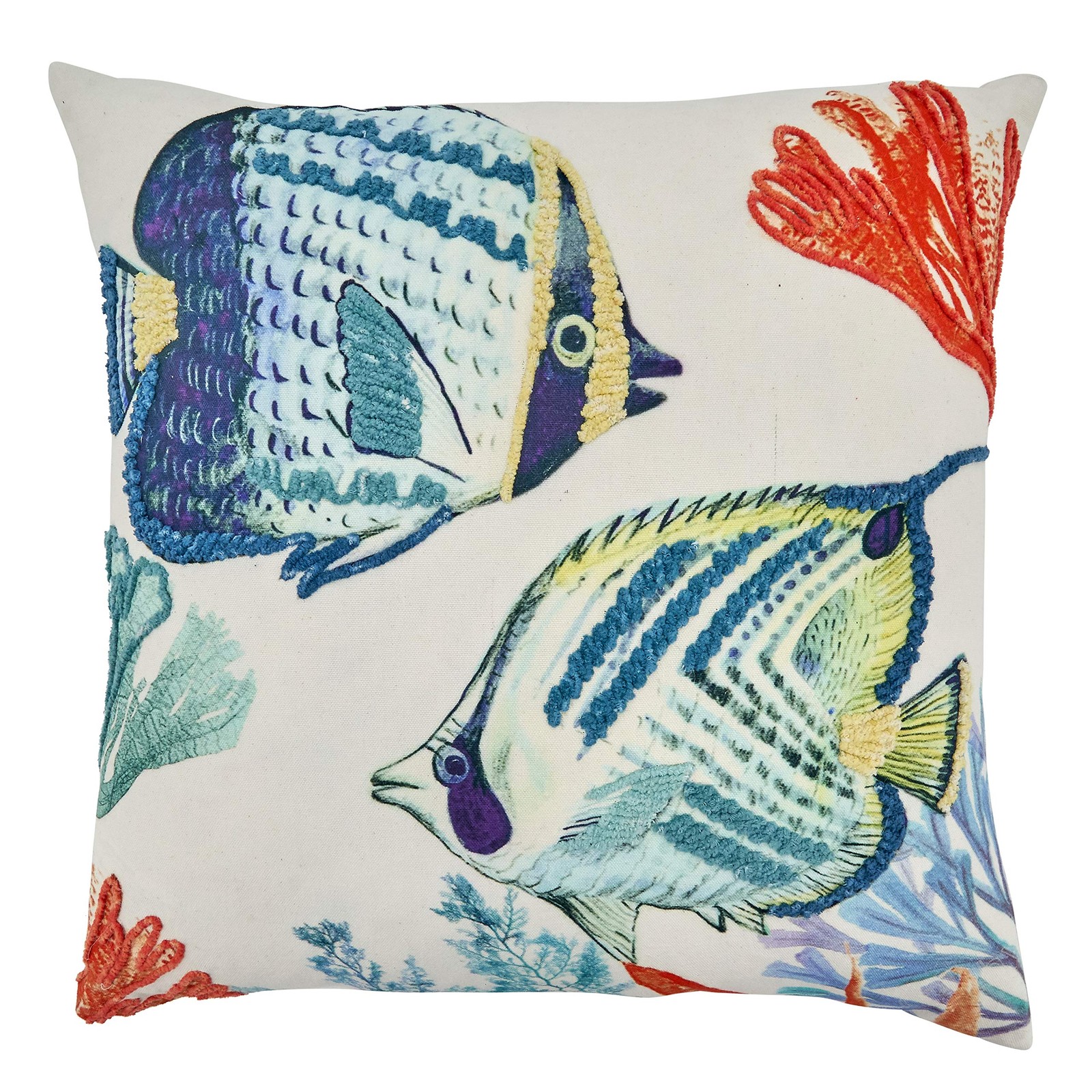 Enchantment Sea Collection Tropical Fish Throw Pillow with Down Filling, 20""...