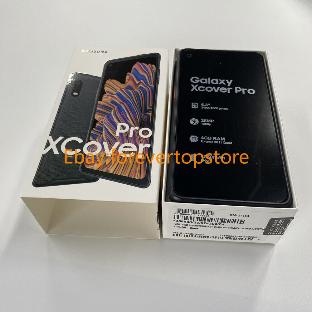 Samsung Galaxy Xcover Pro SM-G715U1 Unlocked(Any Carrier) 64GB Black- New Sealed